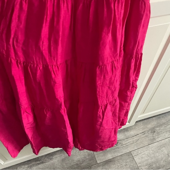 Anthropologie Let Me Be Magenta Pink Cutout Tiered Maxi Dress 3414 - Picture 10 of 12